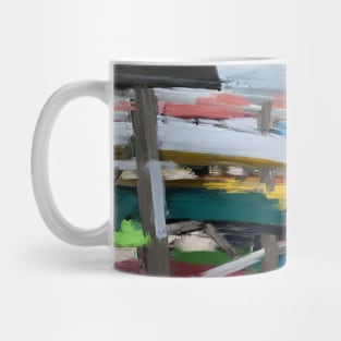 Kayaks in storage Mug